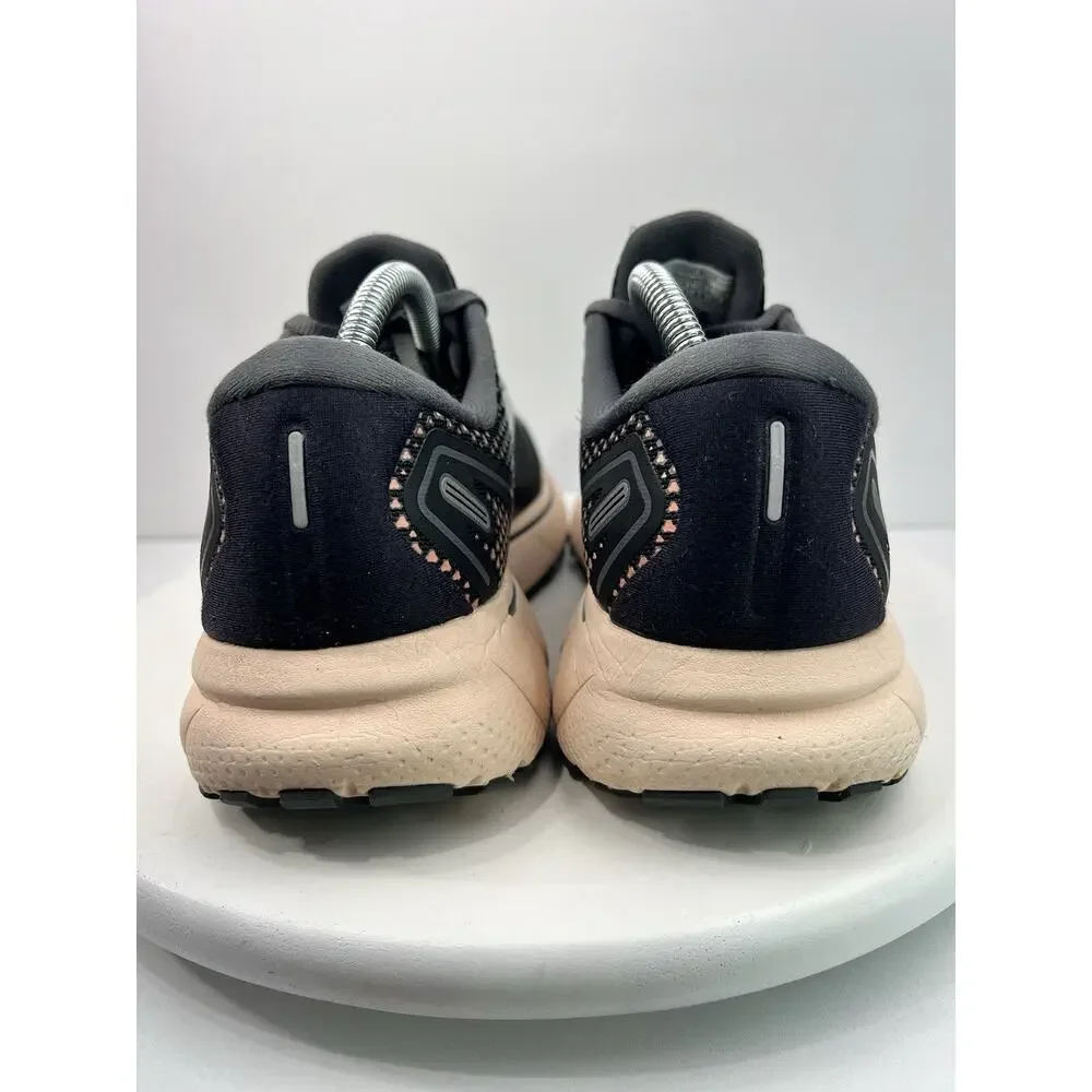 Brooks Ghost 14 Womens‎ Sz 10.5 Black Pink Running Shoes 1203561B026 Sneakers
